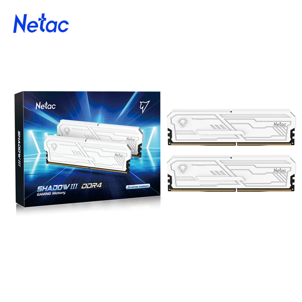 Netac Ram Memory DDR4 8gb 3200mhz 16gb 3600mhz 2PCS Dual Channel XMP2.0 DDR4 2666mhz Memory HeatSink for Desktop Motherboard