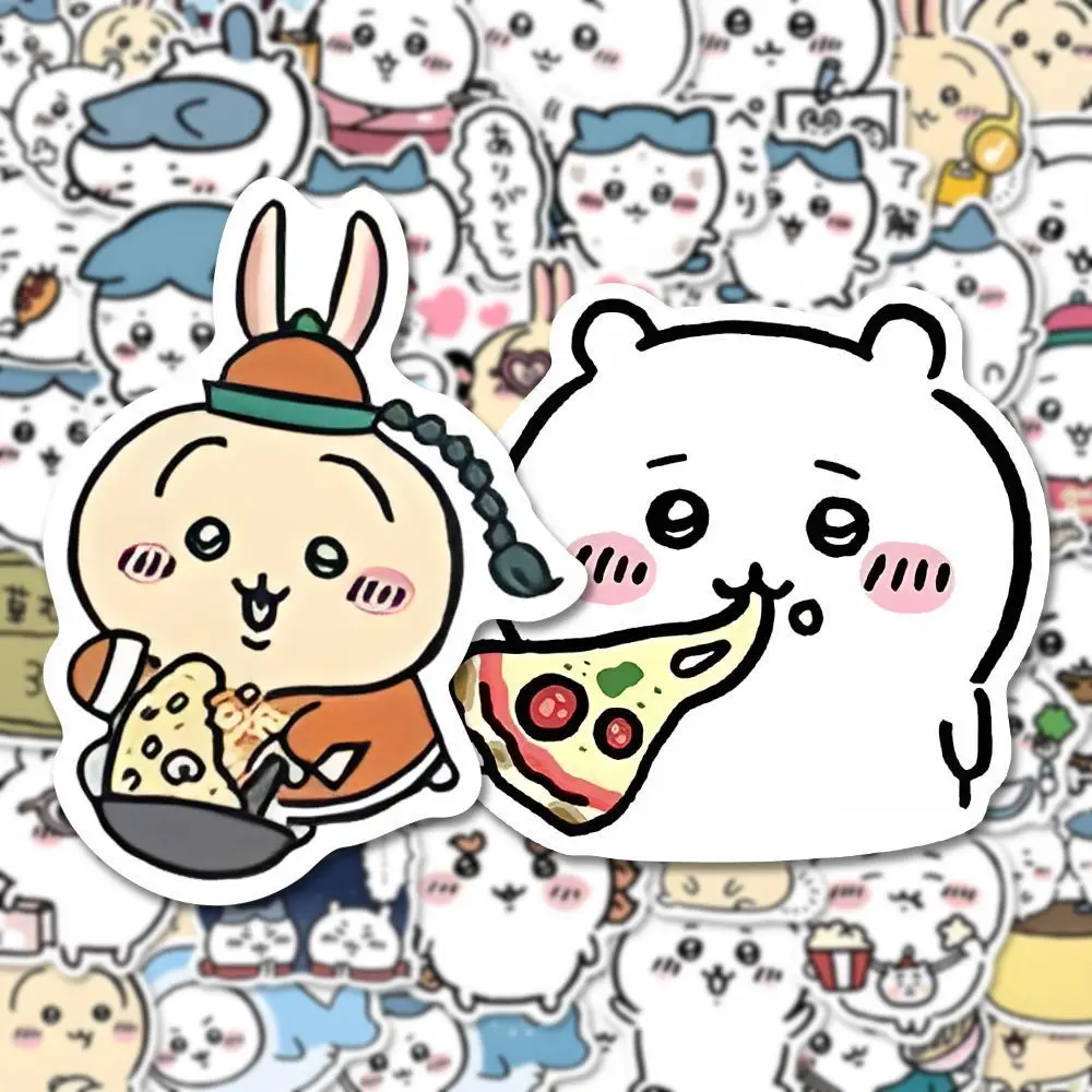 100/200pc pegatina Chiikawa funda de teléfono portátil decoración pegatinas de grafiti dibujos animados Linda guitarra papelería cuaderno calcomanías juguete para niños