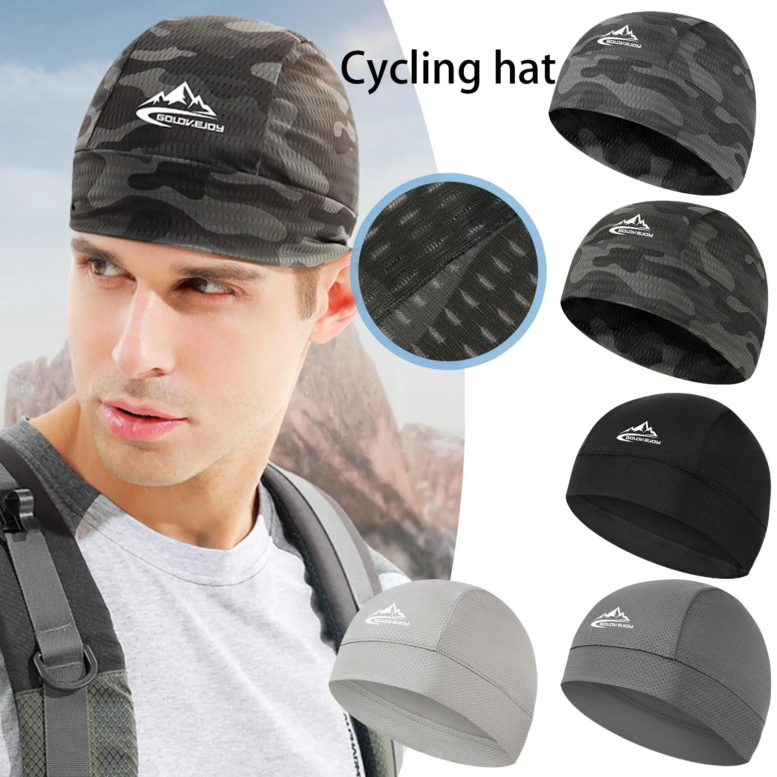 Breathable Mesh Cycling Helmet Inner Caps Anti-Sweat Helmet Inner Caps Mesh Racing Cycling Bike Ski Under Hat Thin Hat Lini R8U5