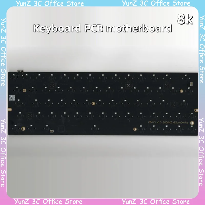 K64h3 63 Key Custom Mechanical Keyboard Pcb Motherboard 8k Return Rate Rt Quick Trigger With Web Drive Magnetic Axis Pcb