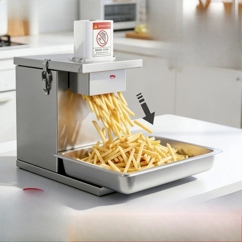 Wolf tooth potato cutting machine Vegetable cutting machine Commercial canteen stall French fries machine Automatic multi-functi