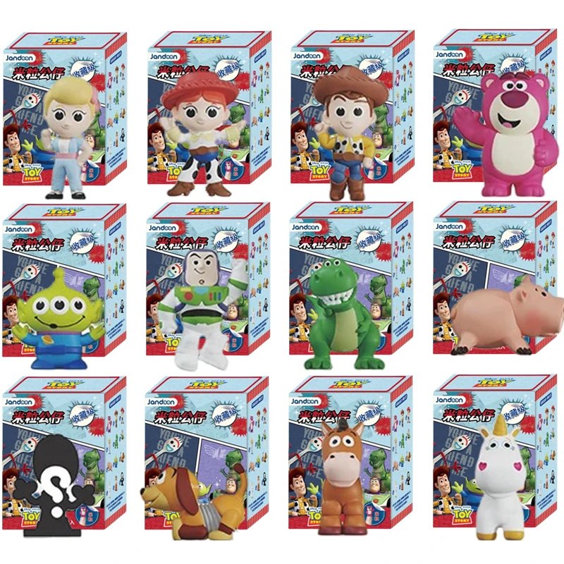 

Disney Pixa Jandoon Toy Story Original Blind Box Doll Woody Buzz Lightyear Rice Grain Mini Action Figure Model Toy Ornament Gift