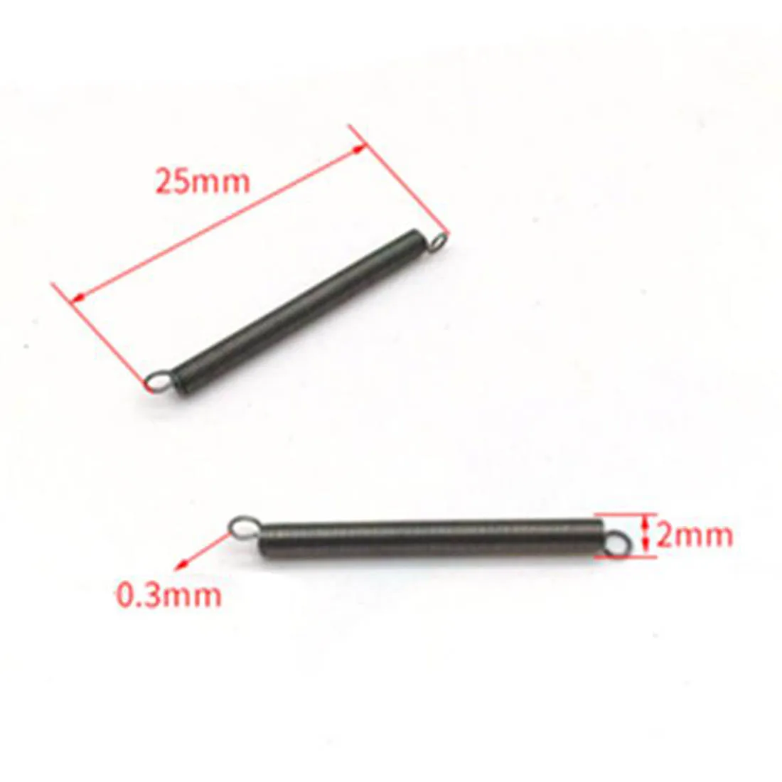 10pcs Stainless Steel Tension Spring 0.3mm Wire Diameter Extension Springs with Tring Mini Type Wholesale New