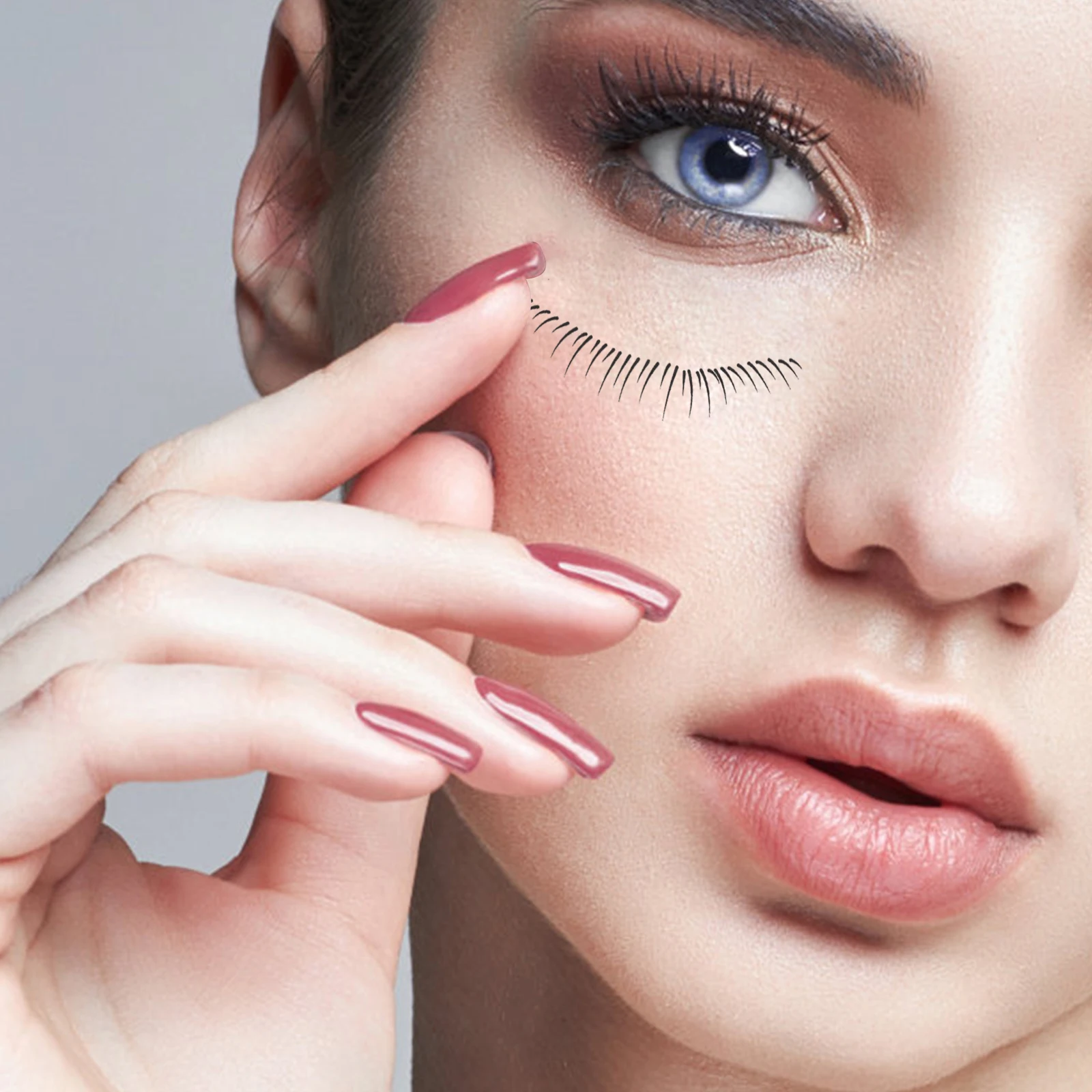 

10 Sheets False Eyelash Stickers Temporary Lashes Lower Eyelashes Miss Natural Look High Adherence Women Eyelash Extension
