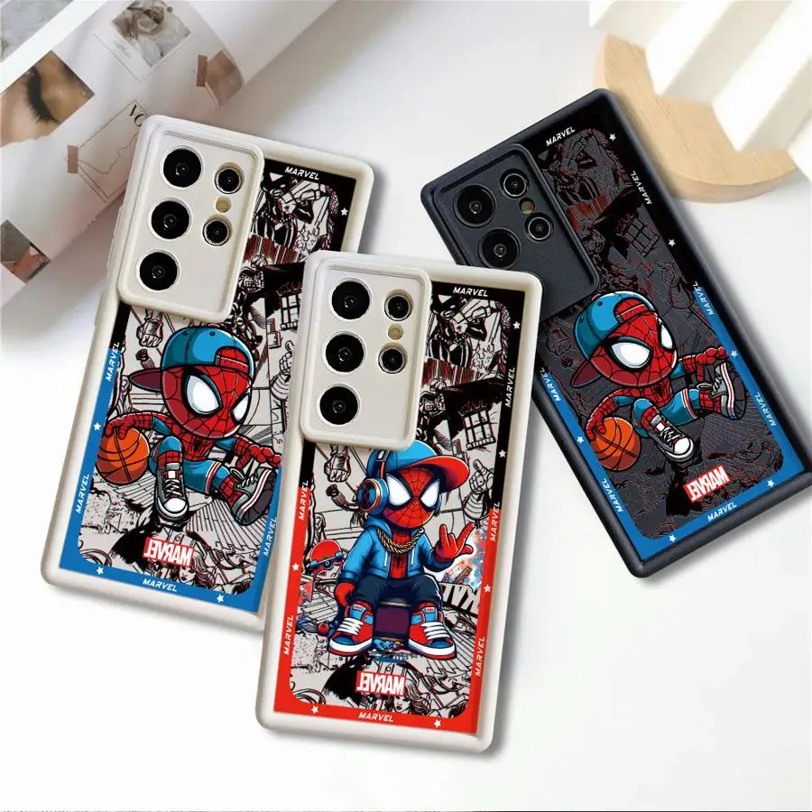 حافظة لهاتف سامسونج جالاكسي S22 S25 Ultra S24 Plus S23 FE S21 S25 Edge S24Ultra S20FE من Marvel Sipiderman #1