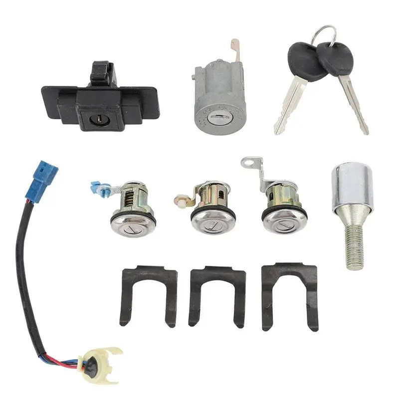 

A19Q-Car Full Lock Cylinder Key Set MR259111 Replacement For Mitsubishi Pajero Montero 2Nd 1990 To 2004