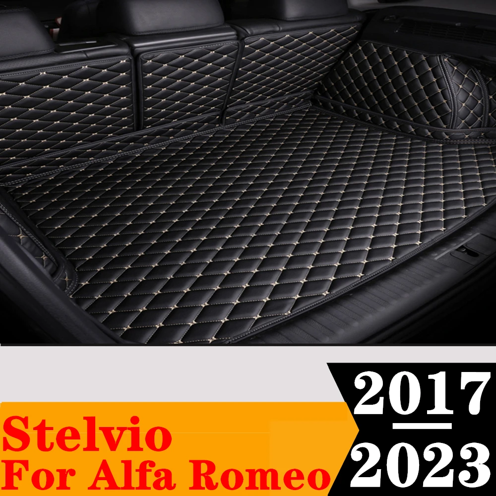 

Custom Full Set Car Trunk Mat For Alfa Romeo Stelvio 2023 2022 2021 20 2019 2018 2017 Rear Cargo Liner Tail Boot Tray Carpet Pad