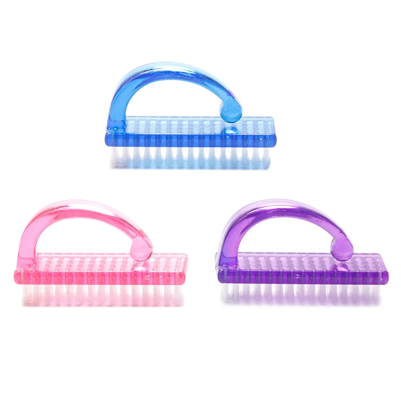 Brosse à Ongles en Plastique pour Pédicure, Doux, Élimine la Poussière, Livres Ronds, Outils de Manucure, Soins des Doigts, Aide au Salon