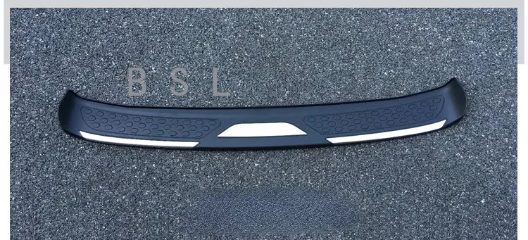 Black rear bumper protector cargo step panel cover sill plate trunk trim garnish for Toyota Fortuner 2016 2017