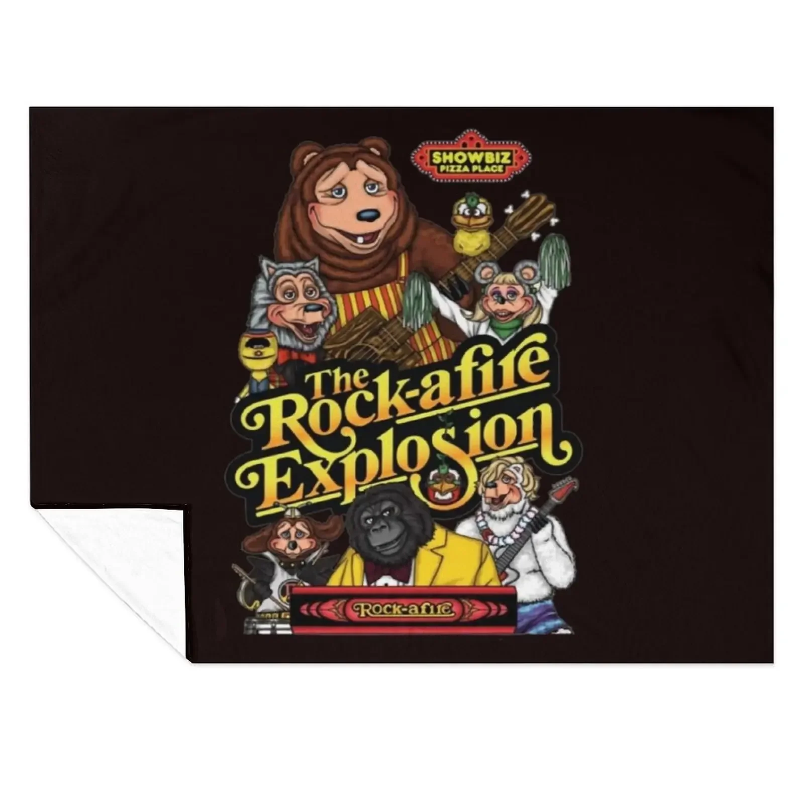 

Showbiz Pizza Billy Bob Throw Blanket Vintage Bed covers Plaid manga Blankets