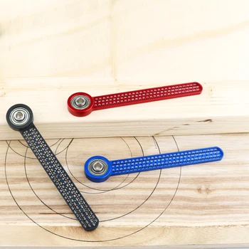 Taşınabilir Alüminyum Alaşımlı Çizim Pusula Delik Cetvel ağaç İşleme aleti Tasarım Çizim DIY Aracı