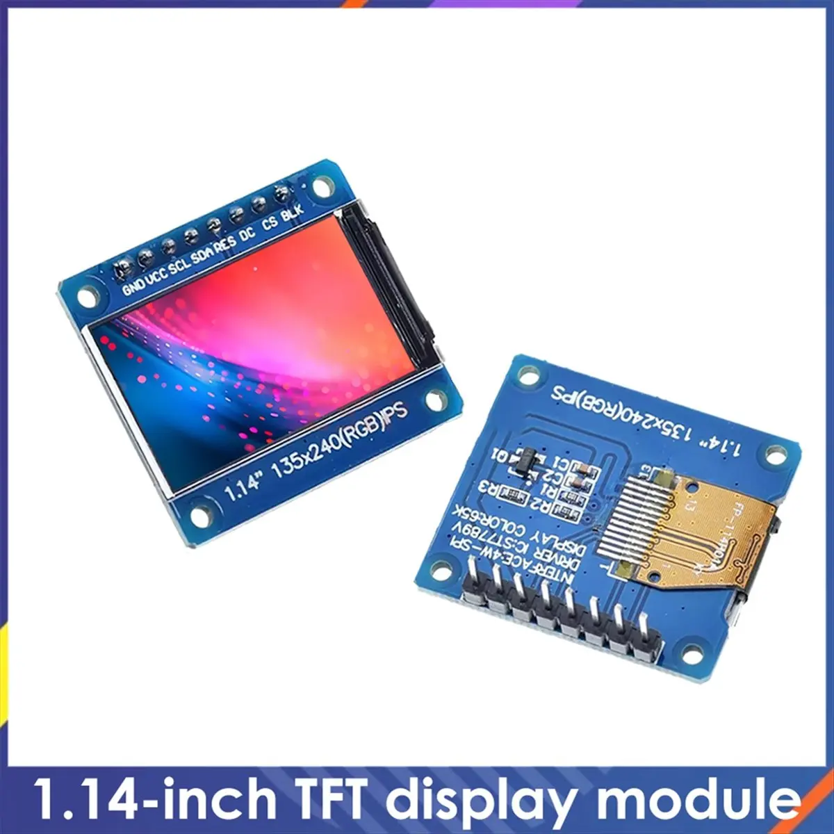 A40I 1.14 Inch IPS LCD Display 135x240 SPI ST7789, 65K Color TFT Screen Module for STM32 DIY