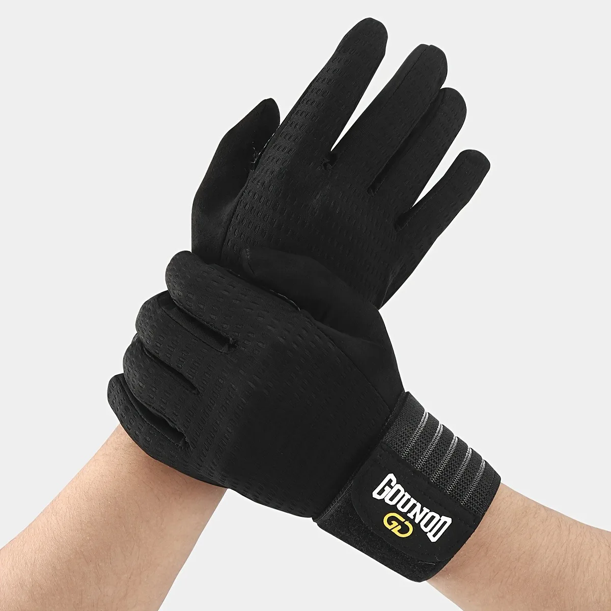 

1 пара мужских и женских перчаток для фитнеса, черные, универсальные, с половиной пальца, дышащие, полиэстер (полиэфирное волокно), трикотажная ткань, с бу