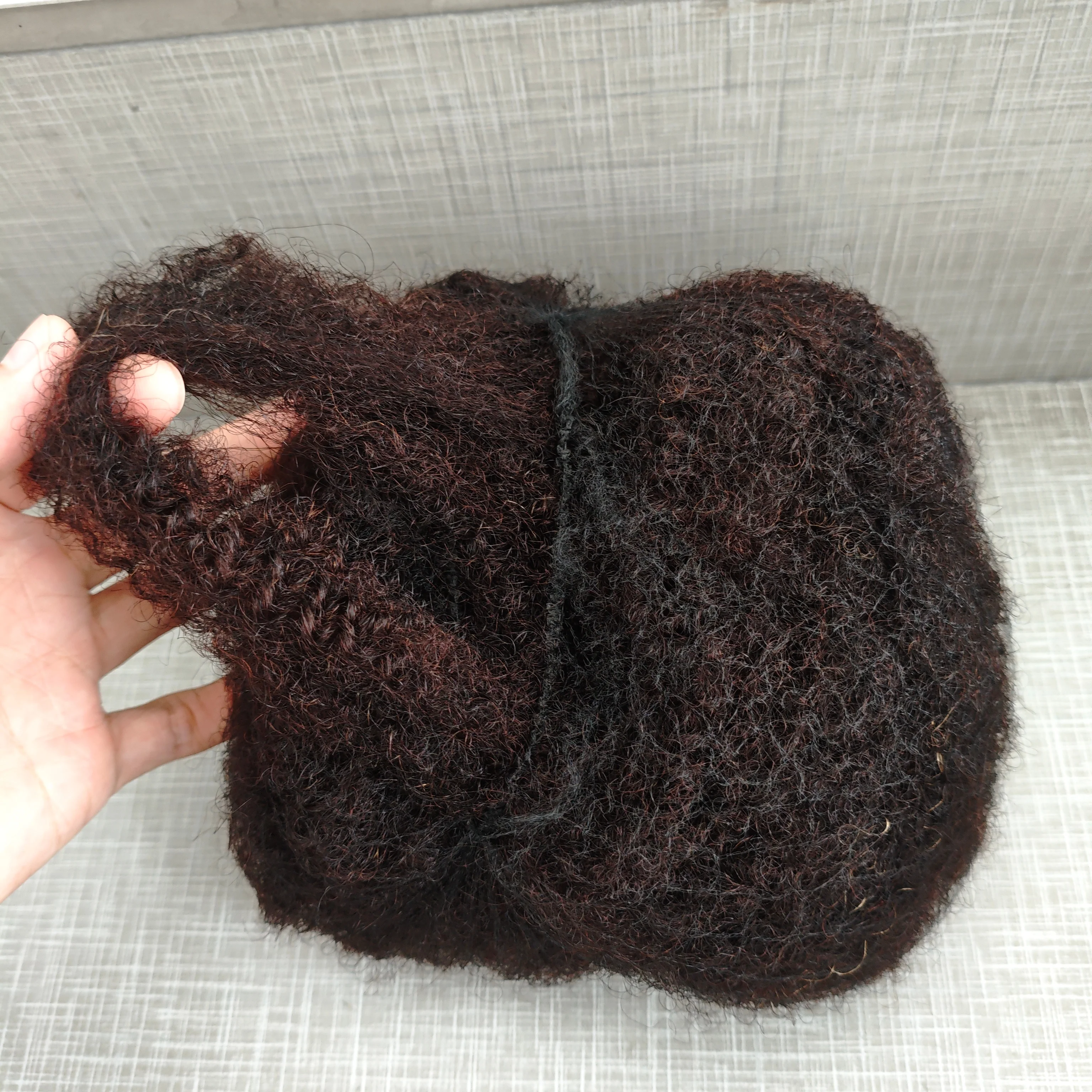 인모 헤어피스 아프로 킨키 벌크 4C 브라질리언 인모 또는 드레드락스 익스텐션 브레이딩 미니 트위스트 마이크로락스 수리용 브레이드