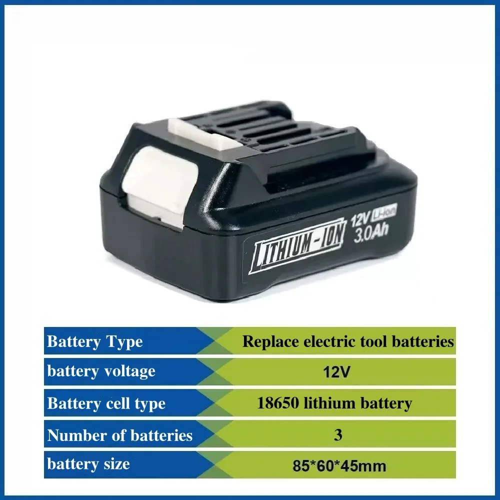 

3000mAh For Makita 12V Battery Power Tools Li-ion Replacement P108 LXT BL1825 BL1820 BL1016 BL1015 BL104 Rechargeable Batteries