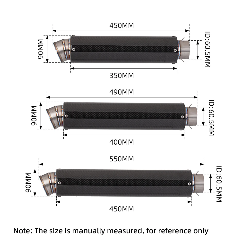 High Quality Universal Muffler Motorcycle Muffler Exhaust Pipe Modified for Universalcarbon fiber Yoshimura GP muffler