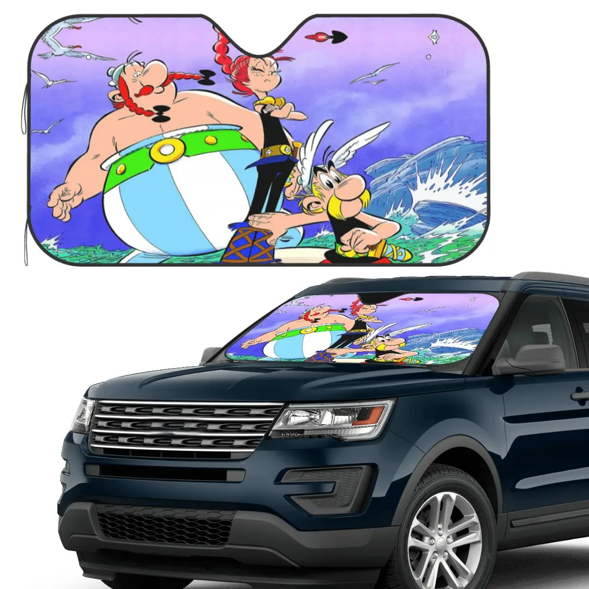 

Астерікс и Обеликс Dogmatix солнцезащитный козырек на лобовое стекло автомобиля переднее лобовое стекло окно солнцезащитный козырек аксессуары чехлы