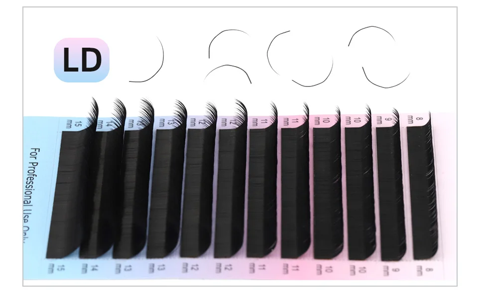 Lashrujade L L+ LC LD LU(M) Curl Einzelne Wimpernverlängerung Natürliches weiches Kunstnerz Russisches Volumen Make-up L M Wimpernzubehör – Detail 11