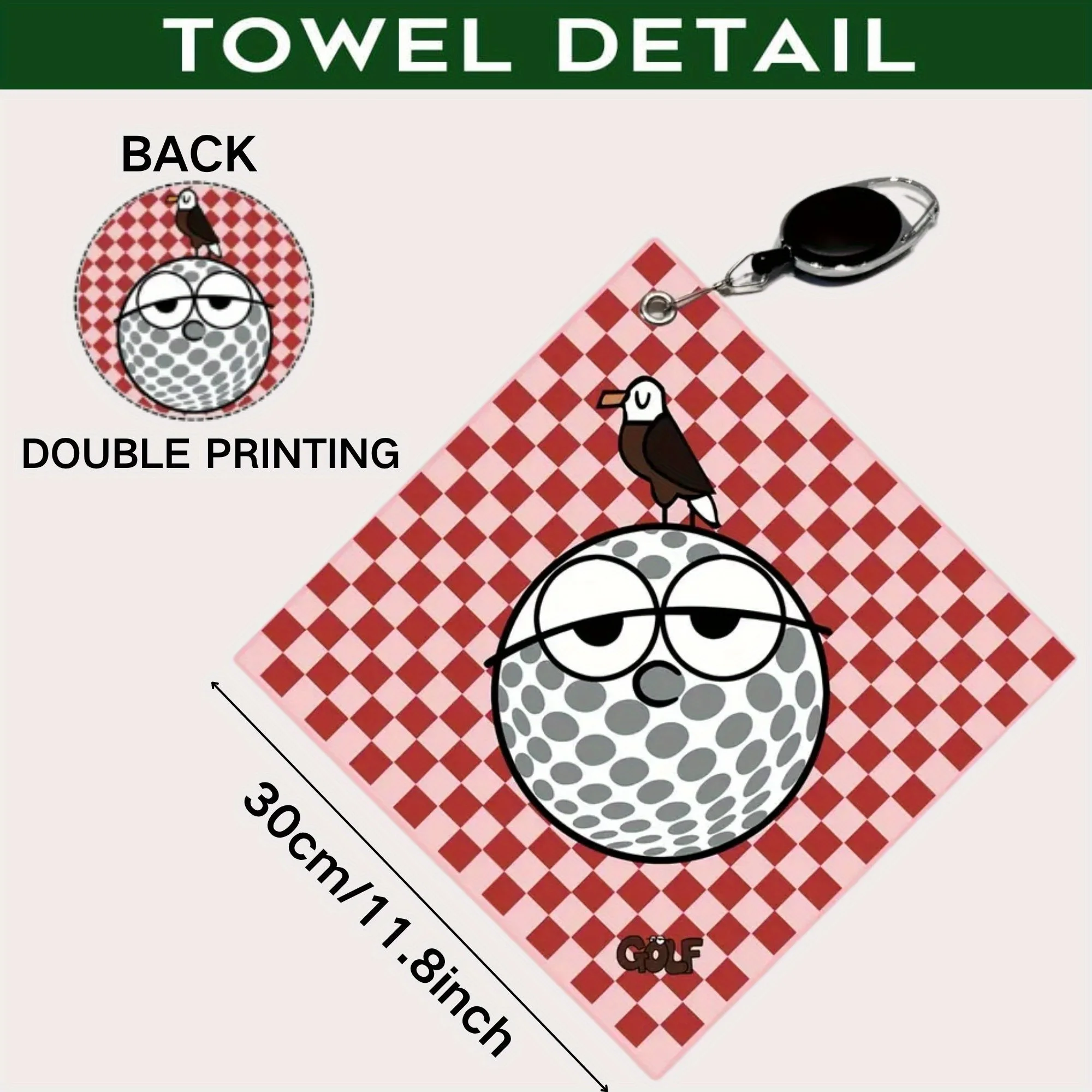 

Новый стиль, полотенце для гольфа премиум-класса, аксессуары для гольфа с двусторонним принтом, супер впитывающие, быстросохнущие, для быстрой чистки, идеально подходят для гольфа