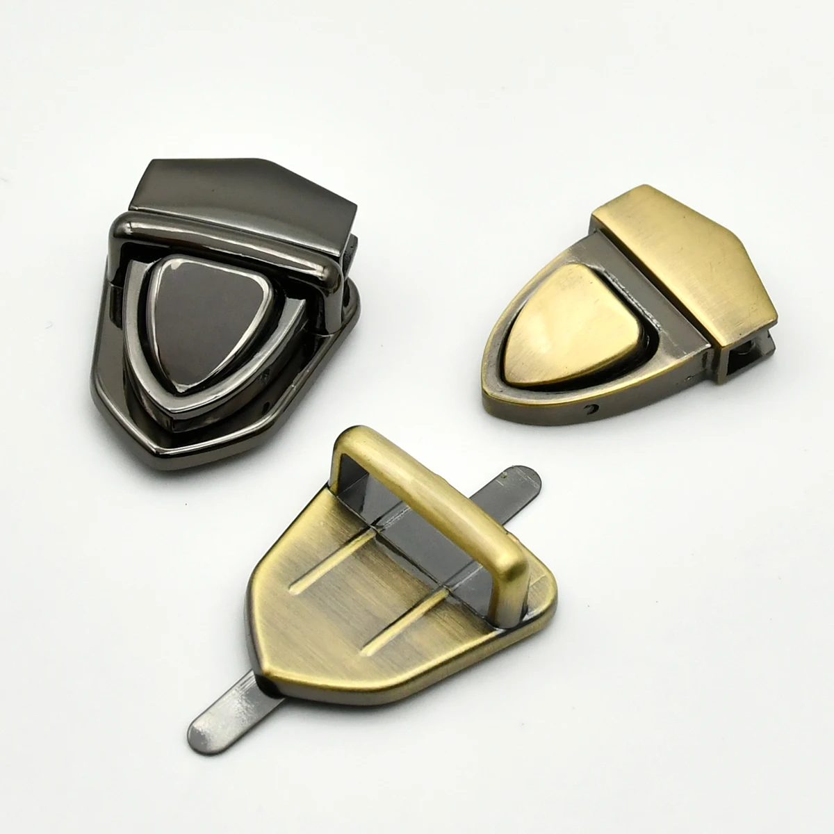 1 Piece Metal Tongue Lock Press Mortise Lock Push Closure Clasp Buckle for Leather Craft Bag Parts Handbag DIY Accessories