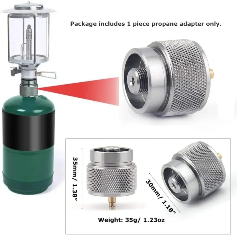 

Propane Adapter for Camping Gas Stove Adapter Converter Propane Valve Cylinder Canister Outdoor Tank Decoration