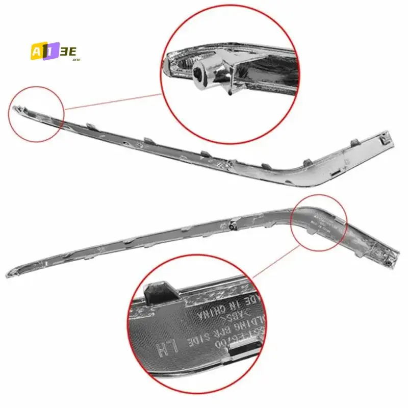 

A03E-Front Bumper Fog Chrome Lower Bumper Trim Replacement For Sonata 2018-2019 86551-E6700 86552-E6700 86551E6700 86552E6700