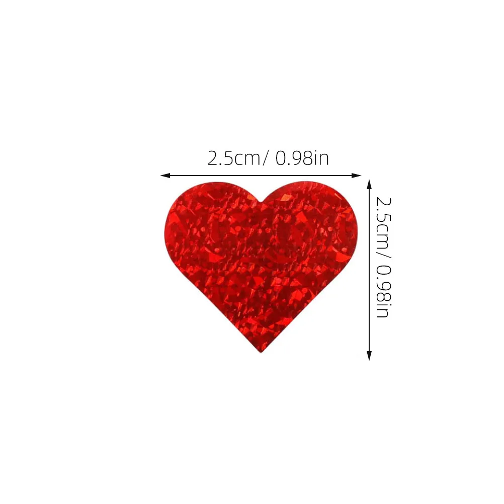 500Pcs Heart Shaped Decorative Sealing Stickers Valentine's Day Self-Adhesive Labels for Gift Bags Scrapbooks