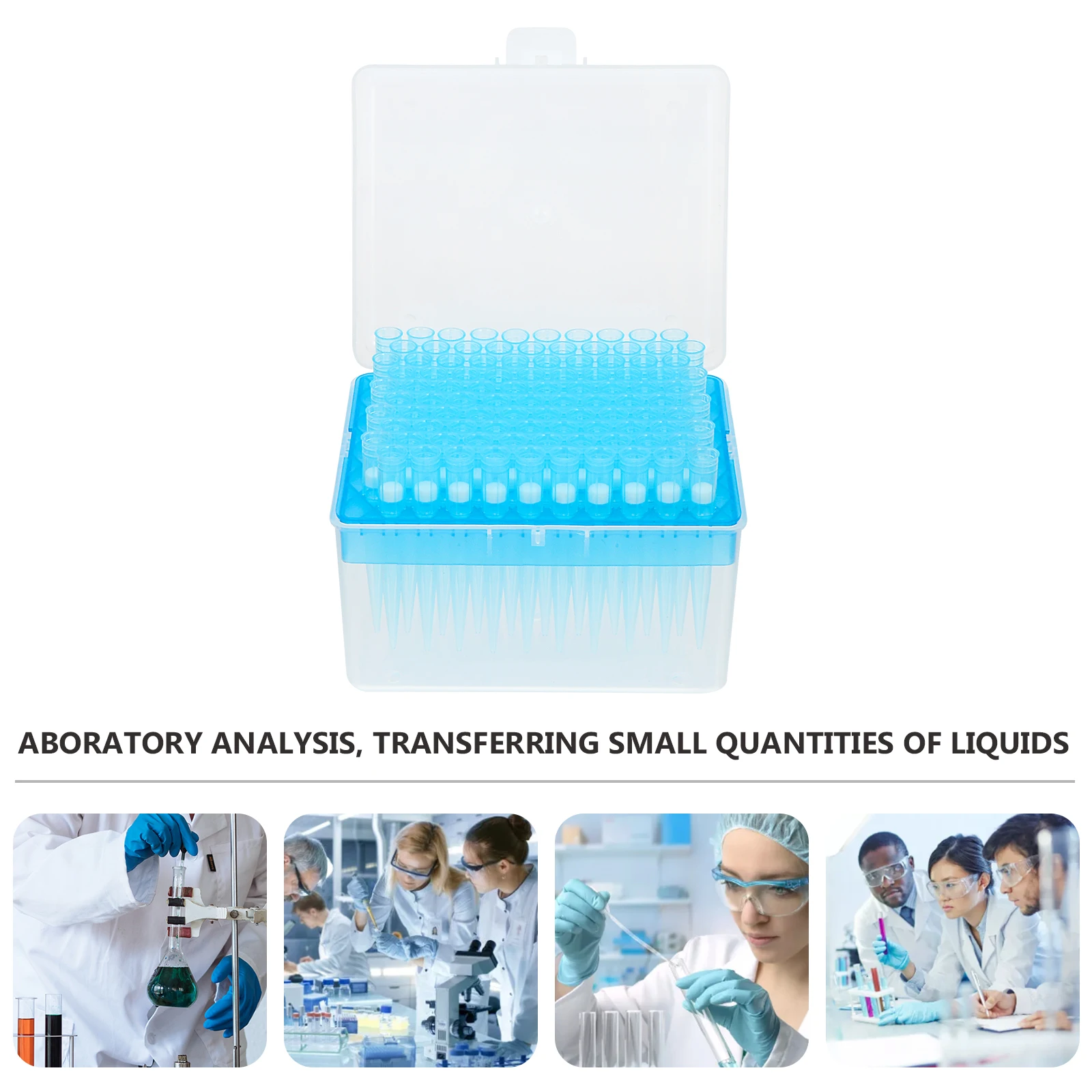 

100pcs Disposable Filter Pipette Tips Lightweight Transparent Plastic Lab Use Lengthened 1Ml Pipette Tips For Liquid Transfer