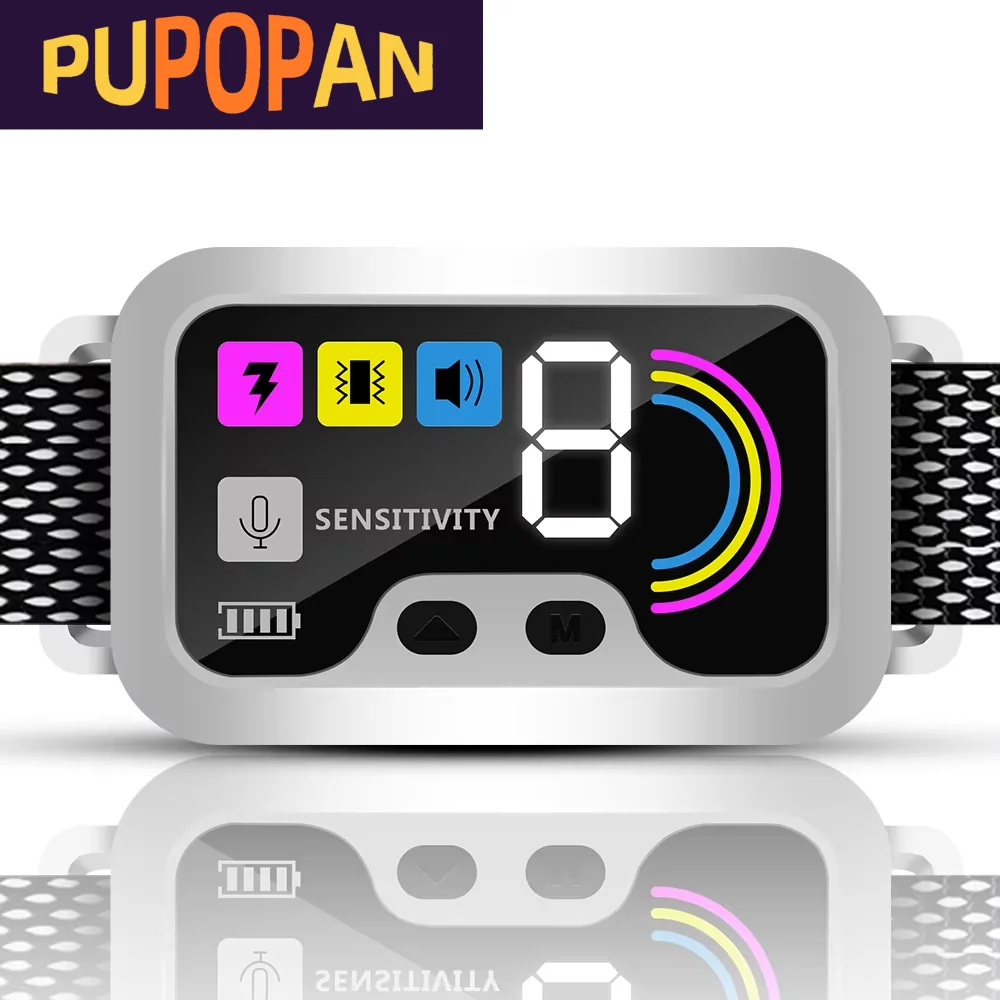 

Умный ошейник для собак среднего и крупного размера, ультразвуковое сдерживающее устройство, перезаряжаемый ошейник против лая