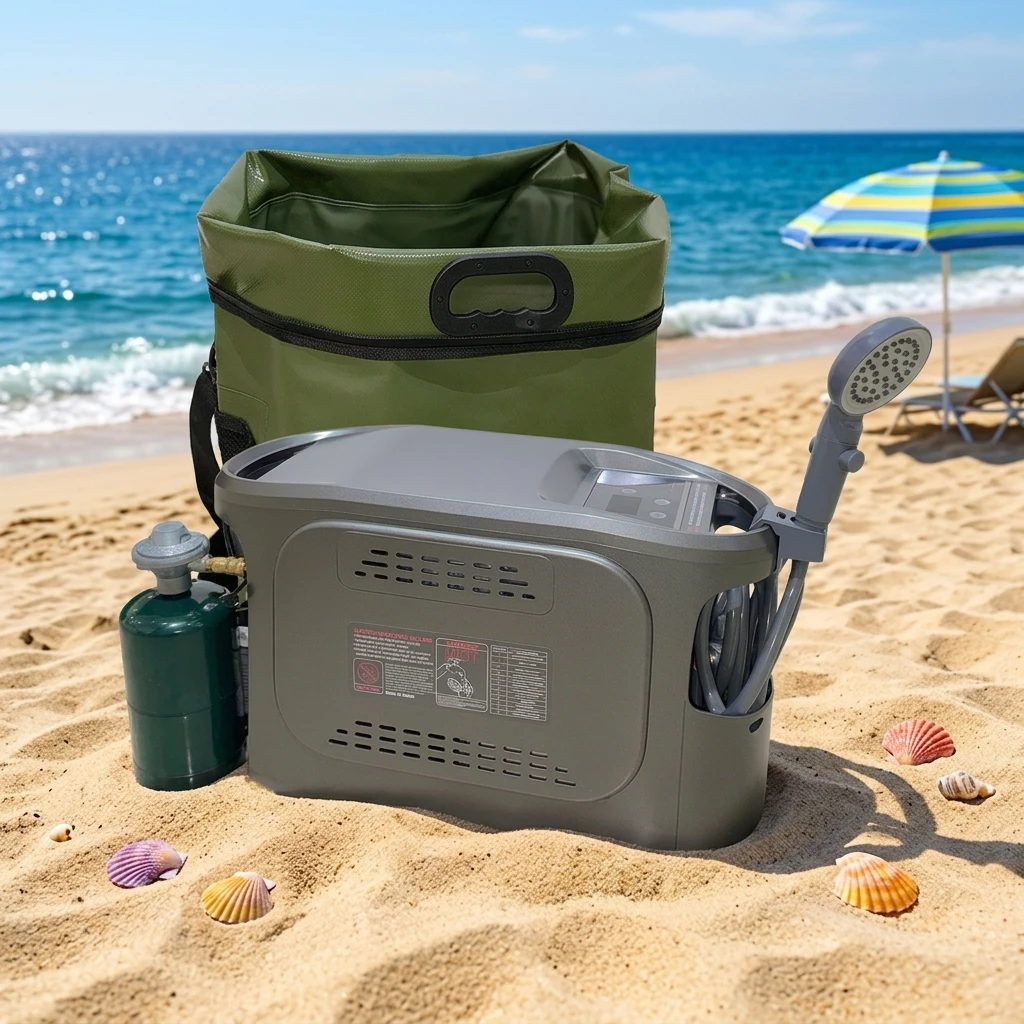 Pompa Air & Kit Shower Camping - Outdoor Camping Water Heater ulasan dan harga