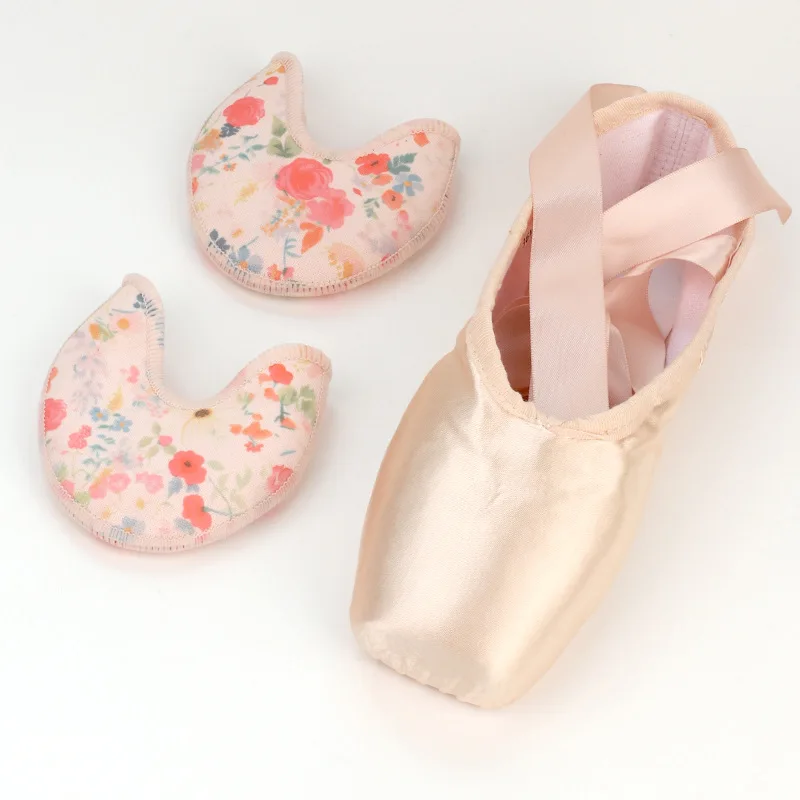 Pointed Shoe Print Foot Cover Ballet Dance Accessories Double Opening Toe Cover Silicone Foot Cover Print Protection Foot