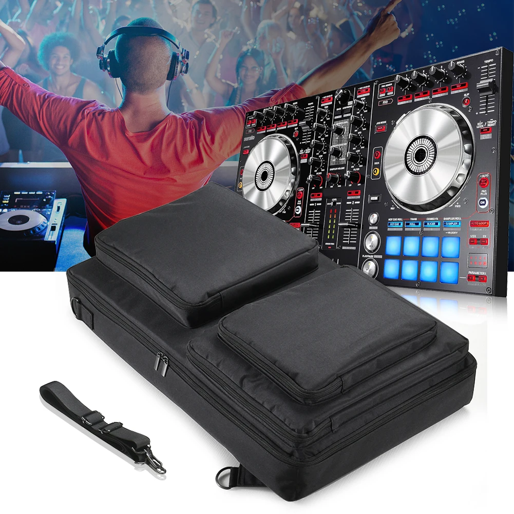 Portable DJ Controller Carrying Case Shoulder Bag Backpack Dustproof Turntable Protective Case for Pioneer DDJ-SR2 DJ Controller