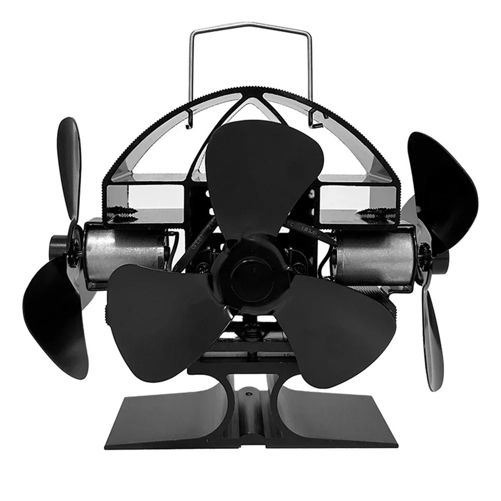 

For Home Heating For Wood Stoves Silent Stove Fan Quiet Fireplace Fan Winter Heating Home Comfort Metal Materials
