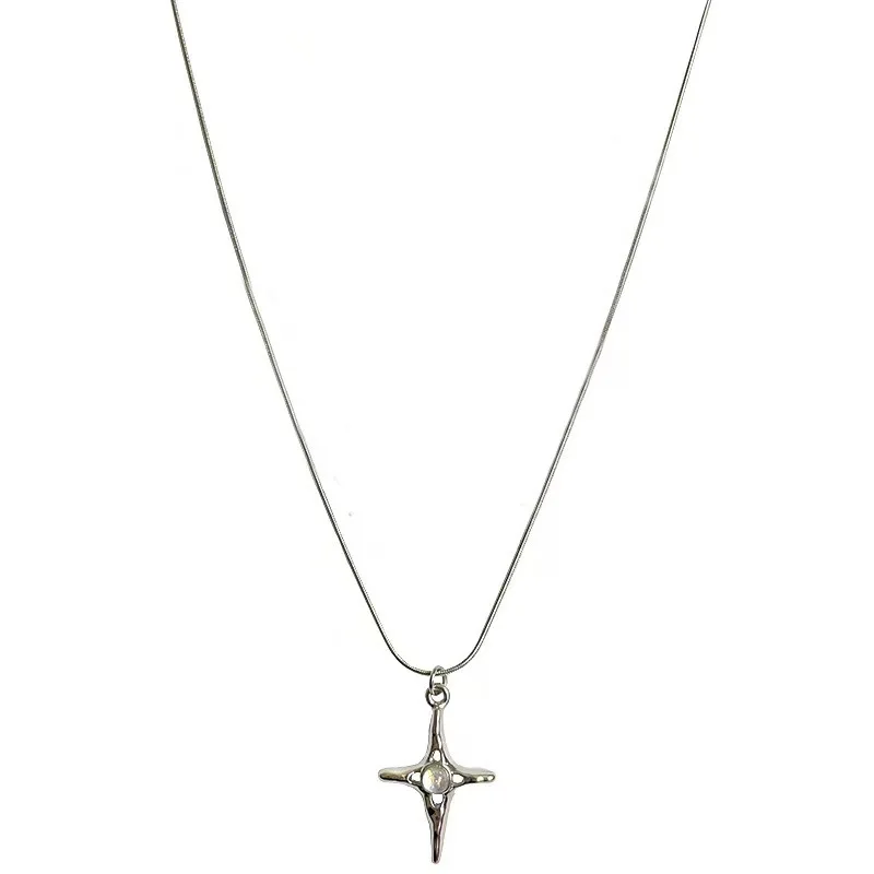 قلادة بدلاية قلب كريستال أحمر ، سلسلة رقبة رائعة حلوة ، مجوهرات جمالية ، إكسسوارات عصرية ، Chian ، Y2K ، N0457