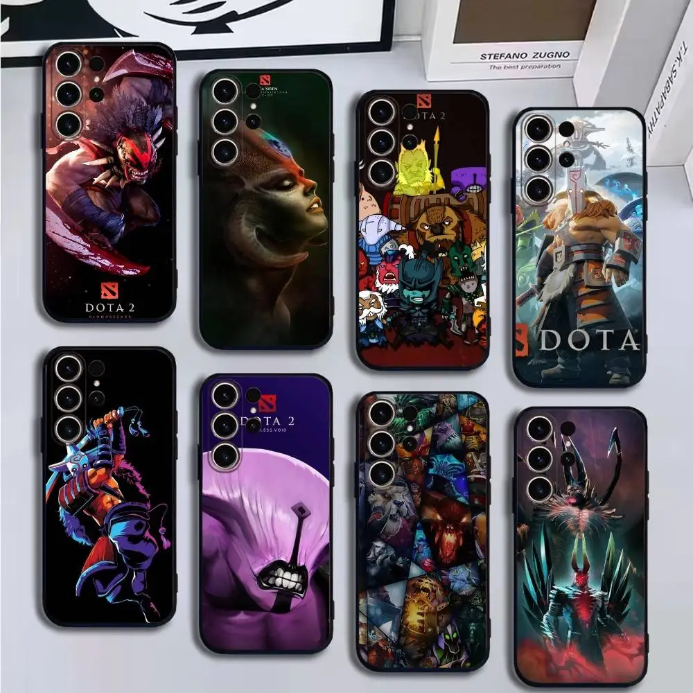 حافظة هاتف Dota 2 لهاتف SamsungS25,24,21,22,23,30,Ultra,20,Plus,Fe,Lite,Note,10,9,Soft Black Cover #1