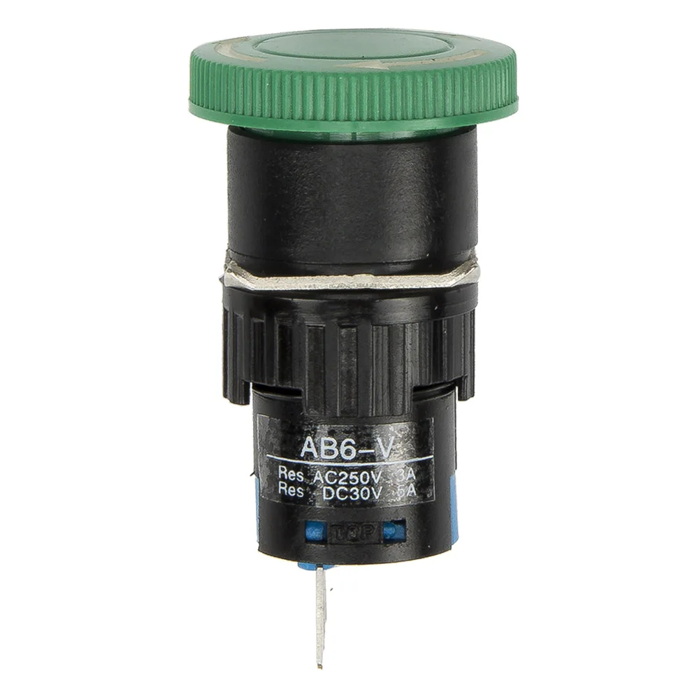 5 Buah/Banyak AB6-V 16 Mm Emergency Stop Push Button Switch (Saklar Tombol Tekan Tombol AS6-Y