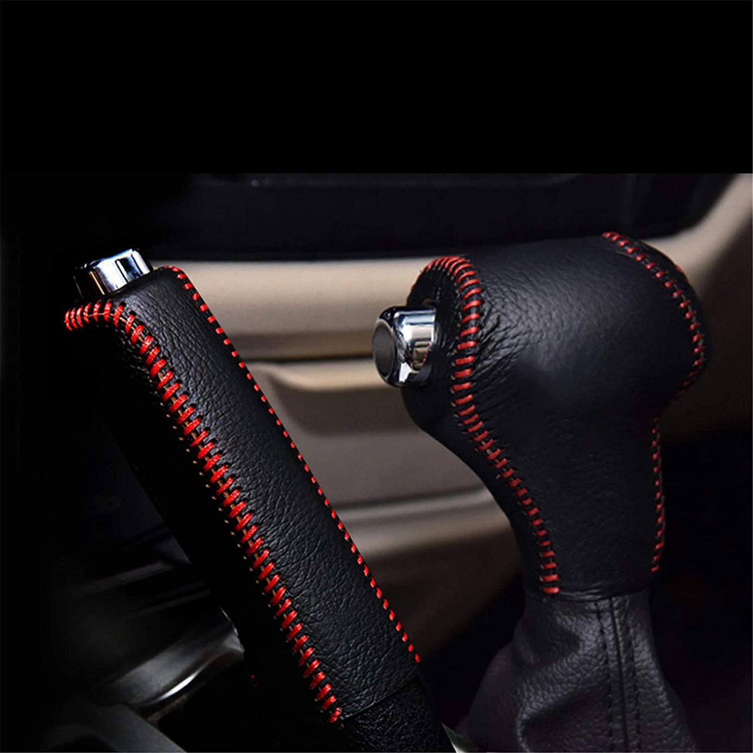 Car Gear Handbrake Protective Cover Shift Knob Head Cover Suitable for Kia Sportage R Cerato K3 K5 Sorento 2011-2015