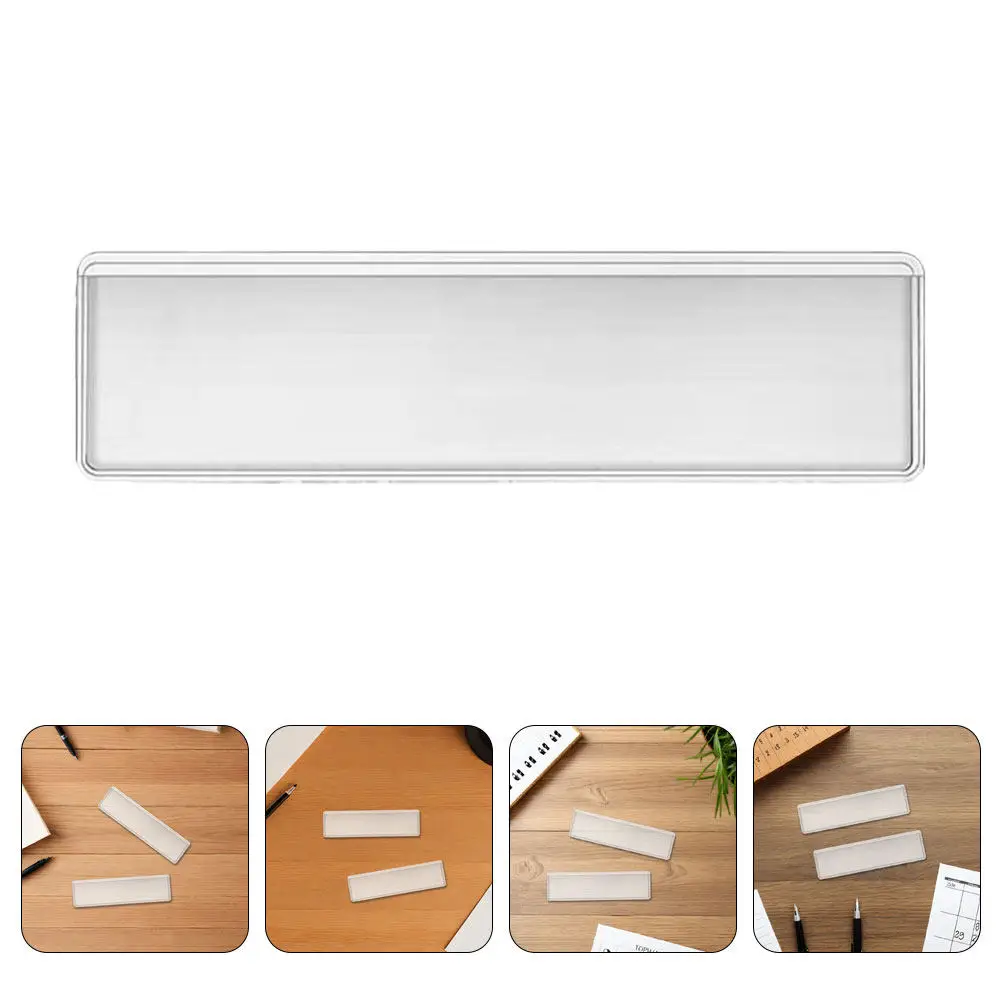 

100Pcs Self-Adhesive Clear Label Pockets Transparent Plastic Index Card Holders Waterproof Tear-Resistant for School Office Home