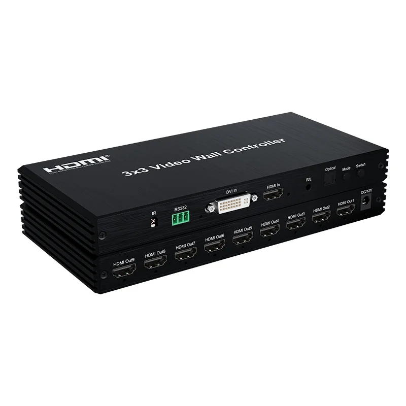 DT-7091 Plug and Play 1080P 60Hz HDMI Video Wall Controller 3x3 9 Outs for Display TV Projector