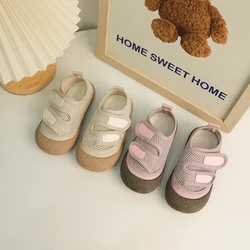 Baby Shoes Anti-slip Breathable Infant Crib Floor Socks with Rubber Sole for Children Girls Boys Mesh Shoes Soft Bottom Slippers