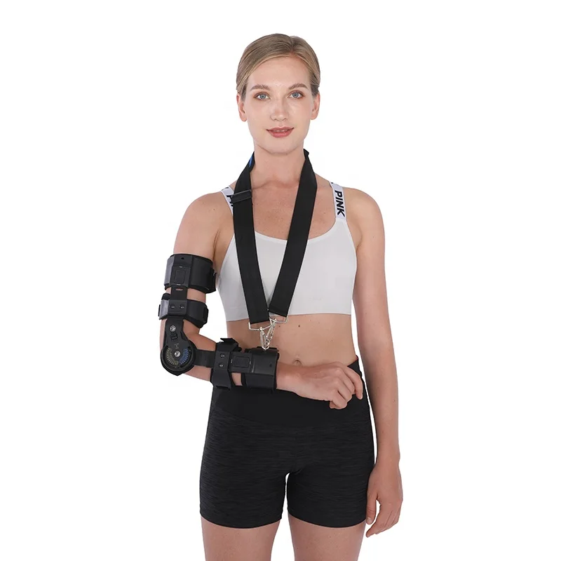 

Effective rehabilitation equipment Aluminum Parts stretch elbow brace rom knee hinge orthopedic angle adjustable elbow supports