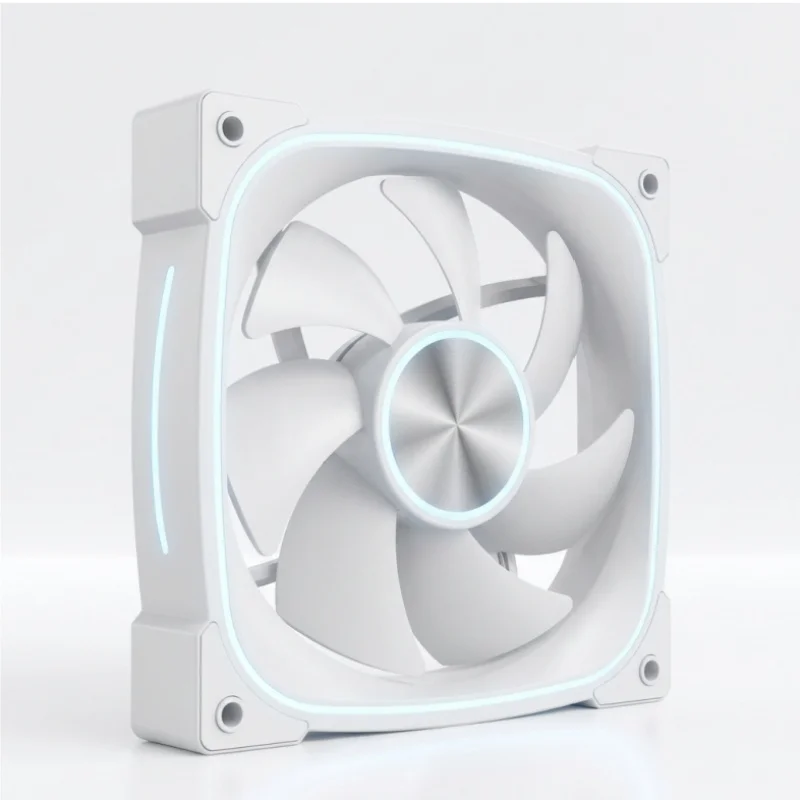 Starlink Ice Blue Glowing CPU Cooler Fan with LED Light Effect Computer Main Host Case Fan for Desktop Computers view 3