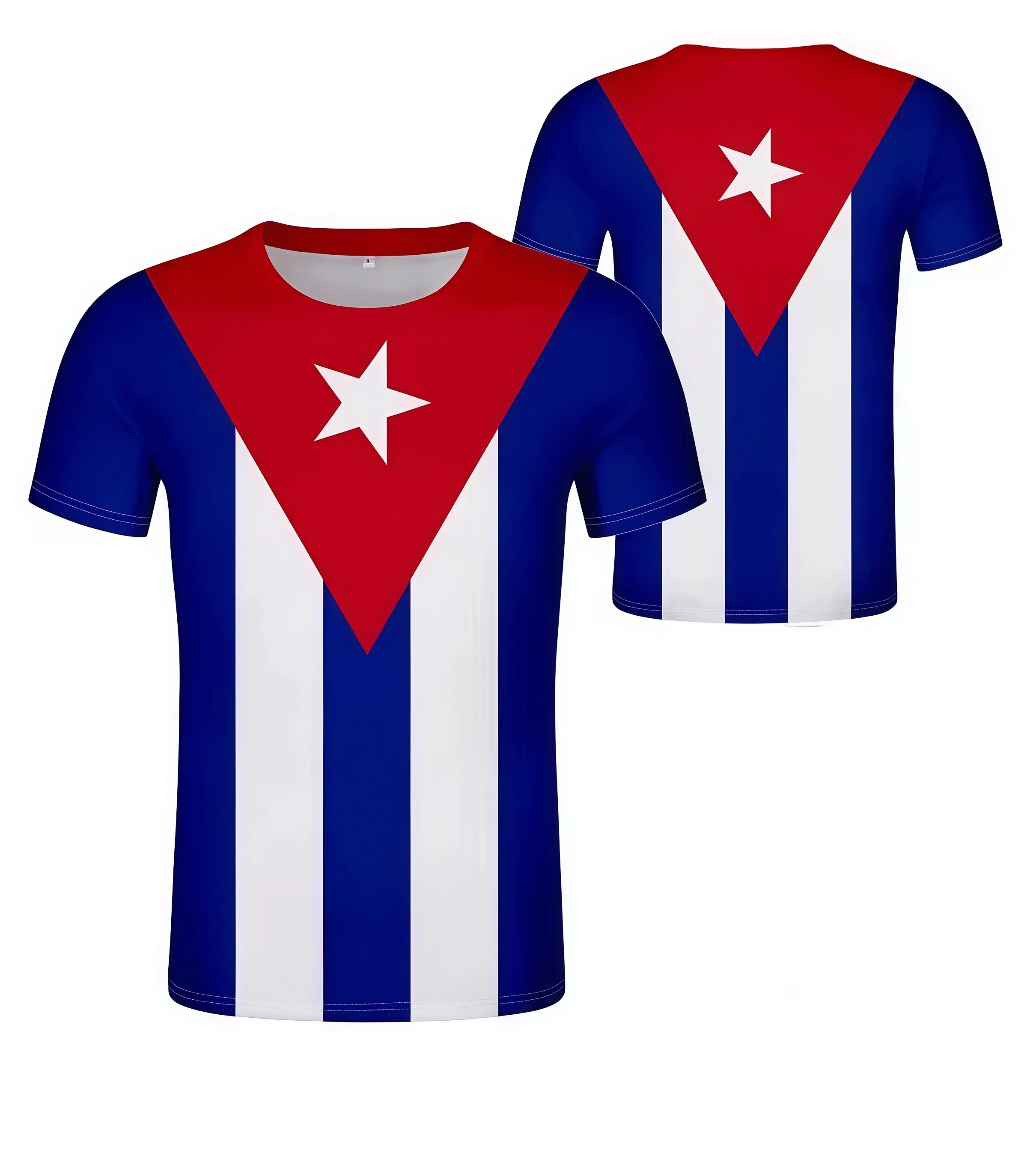 تي شيرت بعلم كوبي مطبوع ثلاثي الأبعاد، تي شيرت رجالي بأكمام قصيرة سريع الجفاف مع رسم شعار وطني، تي شيرت صيفي كاجوال #3