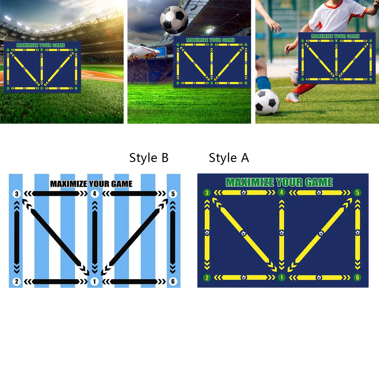 

Football Footstep Training Mat Soccer Train Mat Non Slip Mat Football Training 60x90cm Small Football Mat Football Door Mat