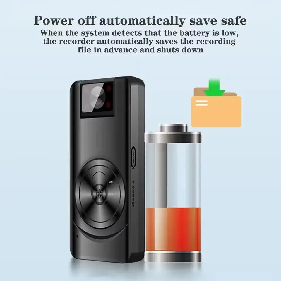 K43 FHD 1080P Portable Camera Without Battery IR Night Vision OTG One Key to Record 6H Video Recording Sport Cam with Back Clip