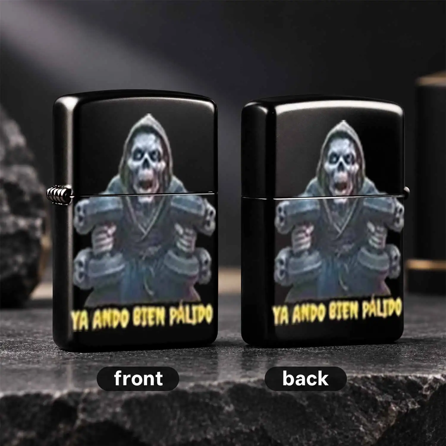 Creative Fun Skeleton Pattern Portable Lighter Stylish Novel Hooded Skull Design Daily Carry Accessory Suitable For Outdoor Travel Home Use Party Gathering Multi-Scene Practical Unique Gift For Friends And Trend Enthusi A Humorous And Inter