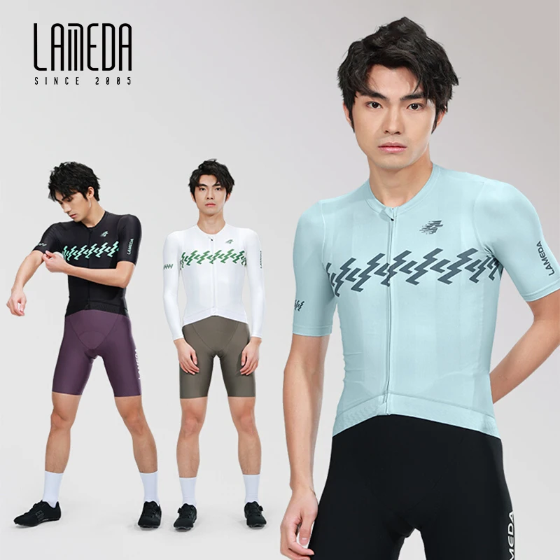 LAMEDA New Cycling Jersey Spring Smumer Men Short Sleeved and Long Sleeved Top Thin Road Bike Top Quick Drying Bicycle Clothing