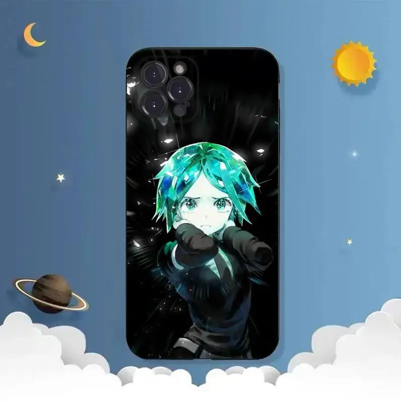 Houseki No Kuni Phone Case For iPhone 11 12 Mini 13 14 PRO XS MAX X XR 6 7 8 Plus Black Shell