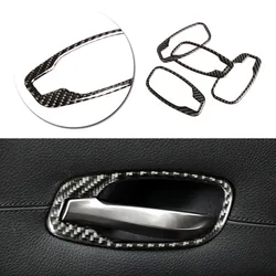 For BMW 5 Series E60 E61 2006 2007 2008 2009 2010 Car Accessories Interior Door Handle Pull Frame Carbon Fiber Cover Sticker