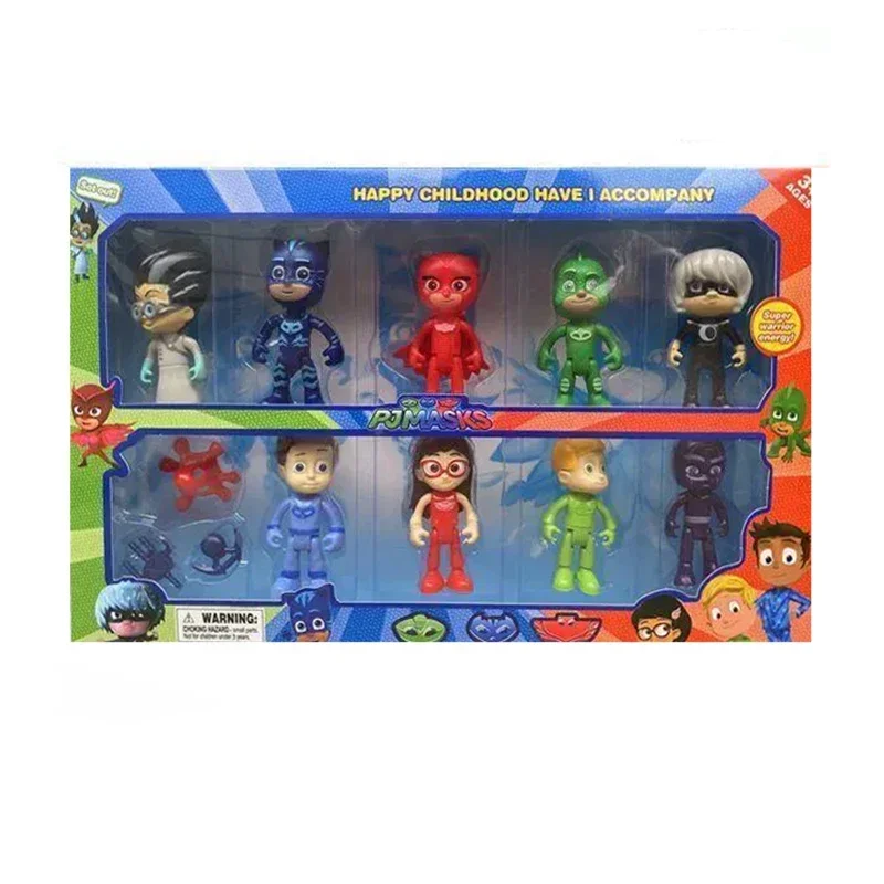 PJ Mask Toy Set Anime  Action Figure Connor Amaya Model Toys Desktop Ornament Decoration Gift Boy Girl